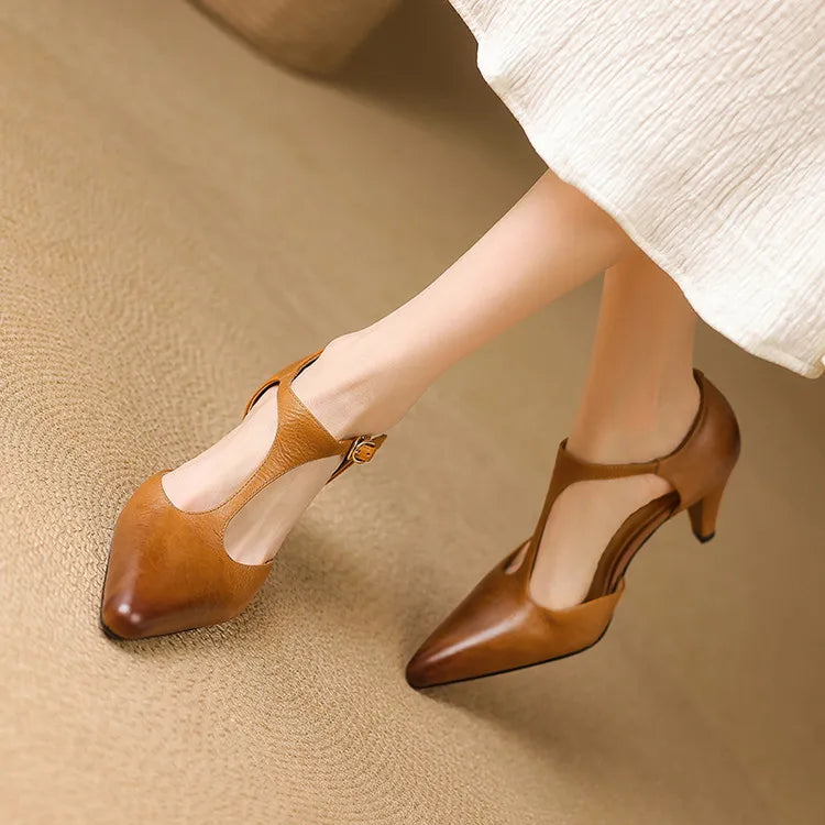 Begona - Tacones elegante de cuero