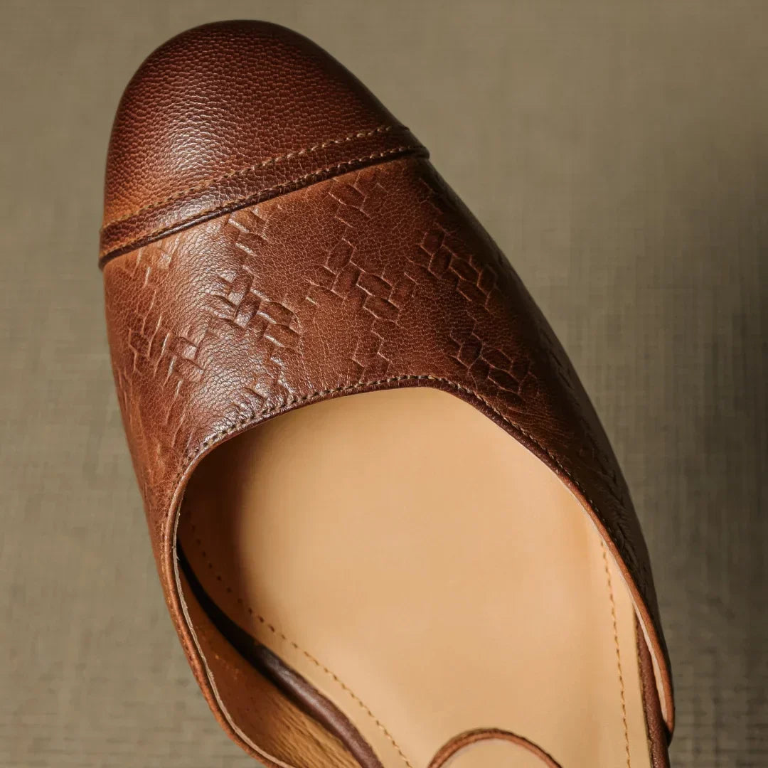 Yolanda - Tacones vintage de cuero