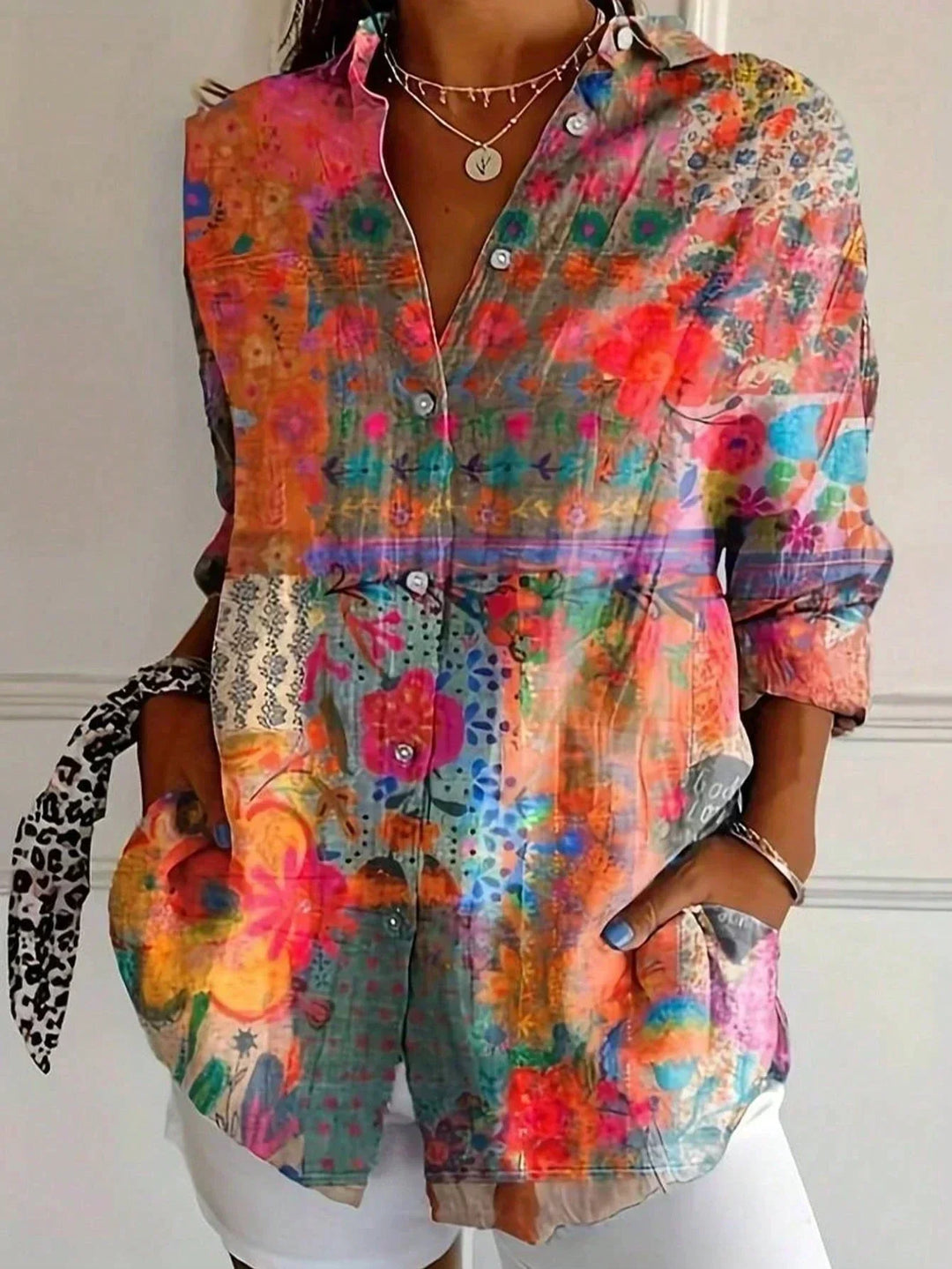 Elena - Blusa elegante estampado