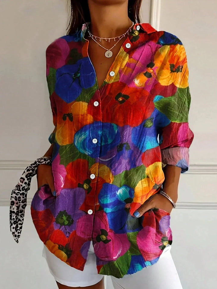 Elena - Blusa elegante estampado