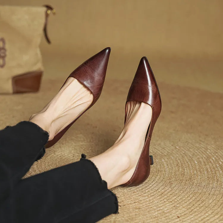 Maria - Tacones elegante de cuero