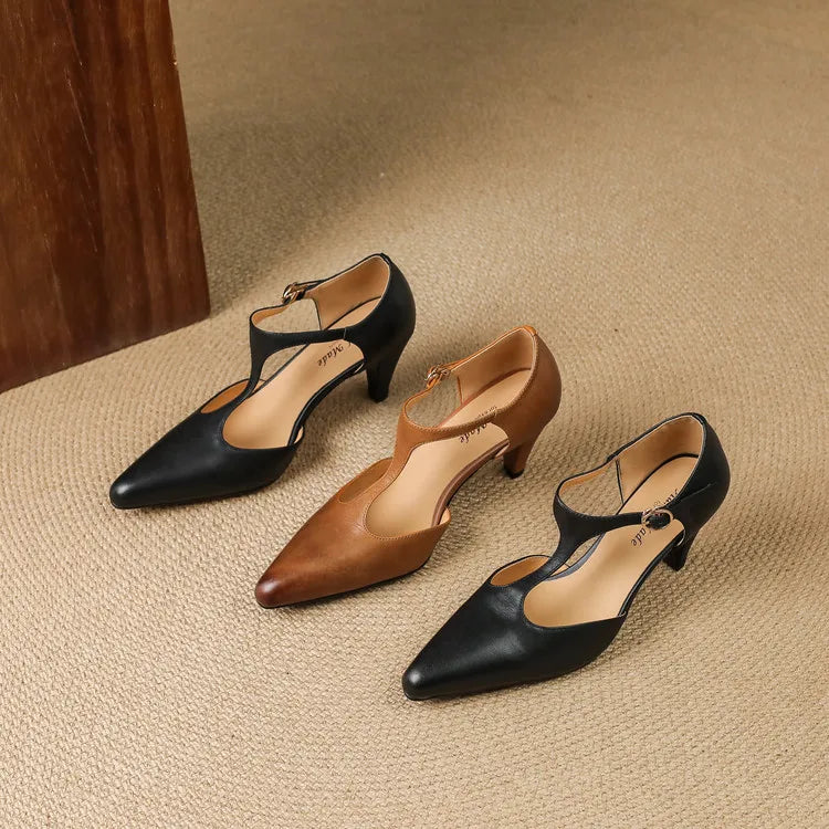 Begona - Tacones elegante de cuero