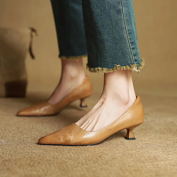 Maria - Tacones elegante de cuero