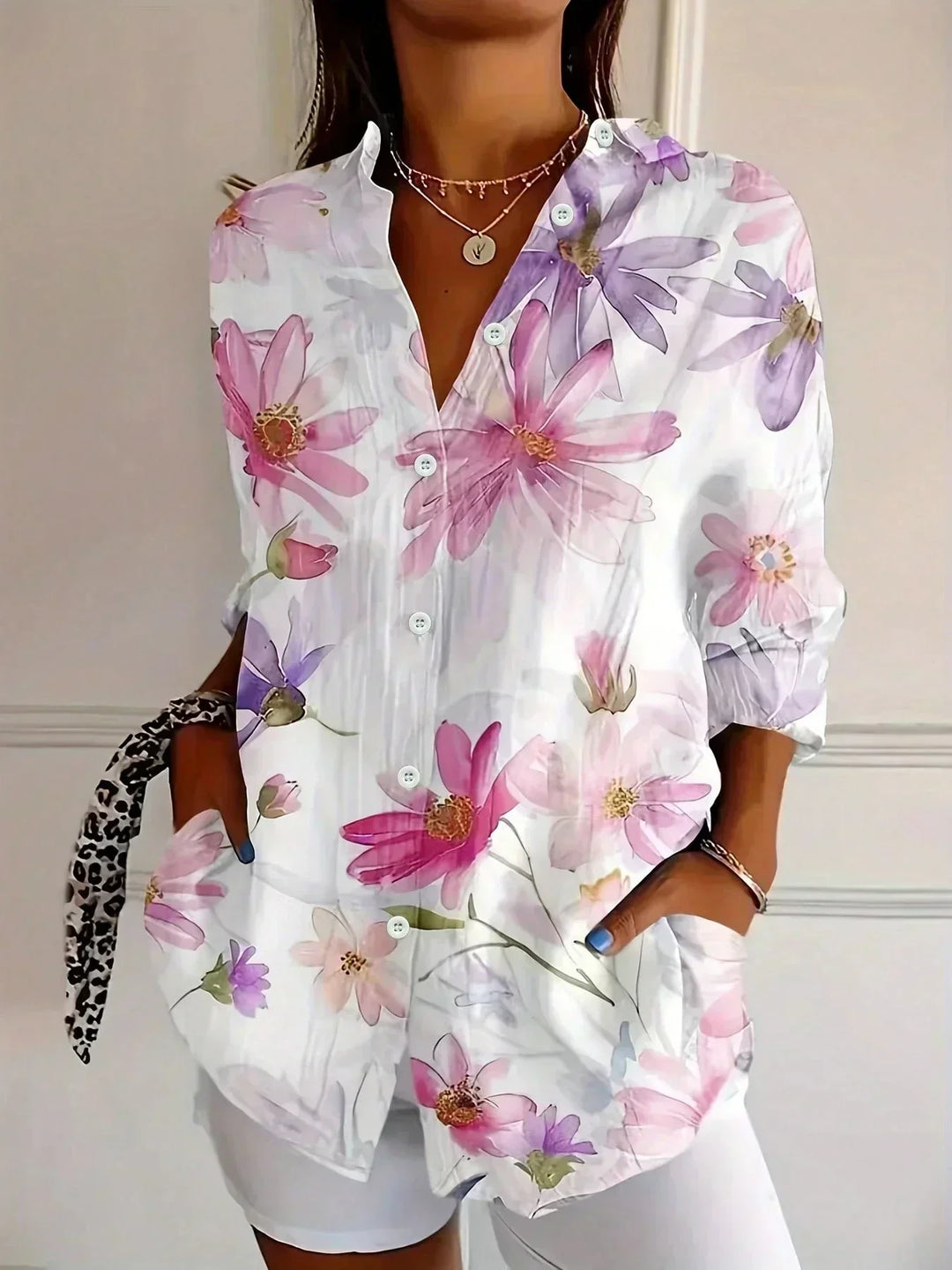 Elena - Blusa elegante estampado