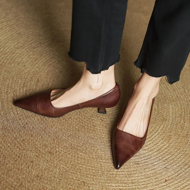 Maria - Tacones elegante de cuero