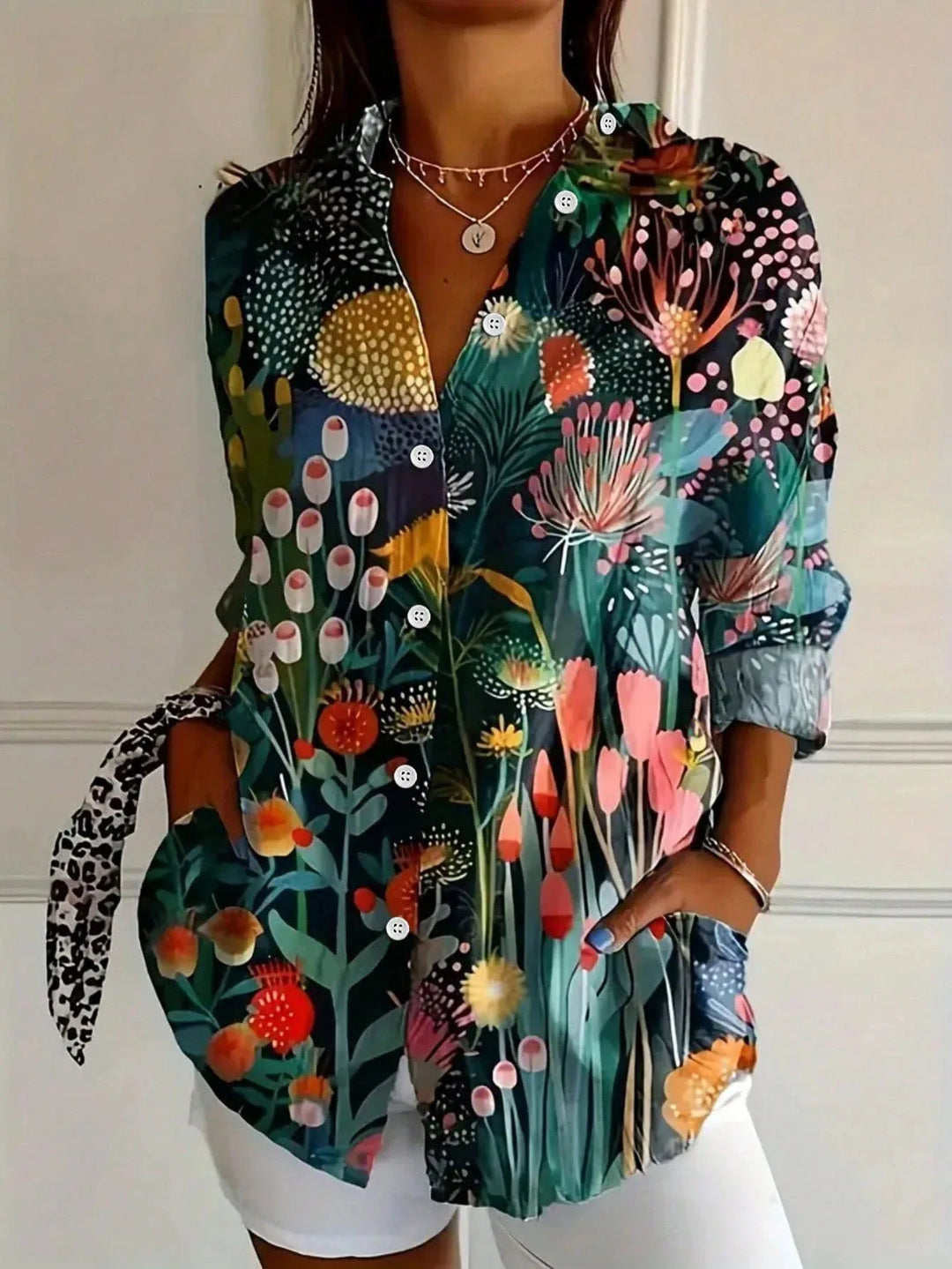 Elena - Blusa elegante estampado