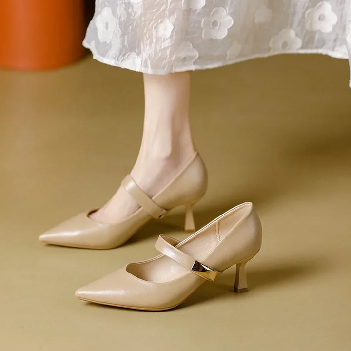 Alicia - Tacones de cuero