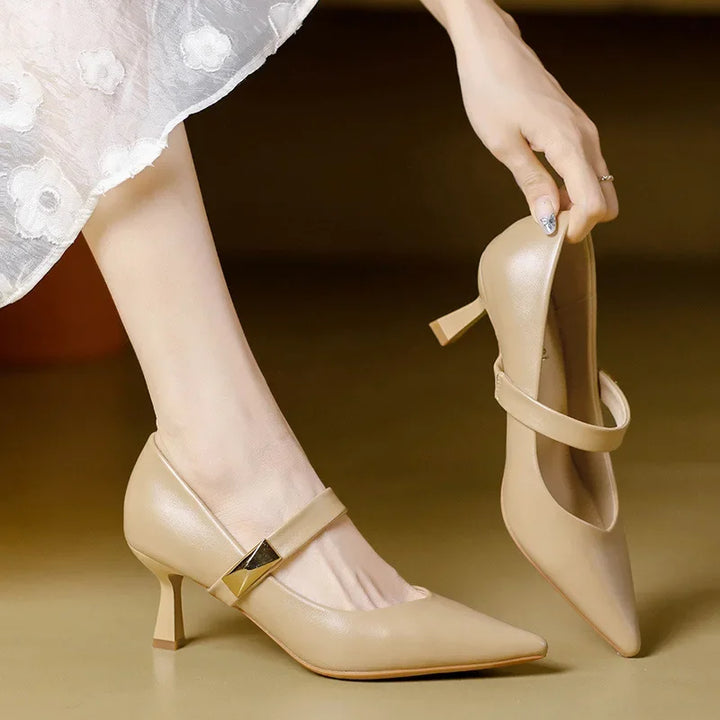 Alicia - Tacones de cuero