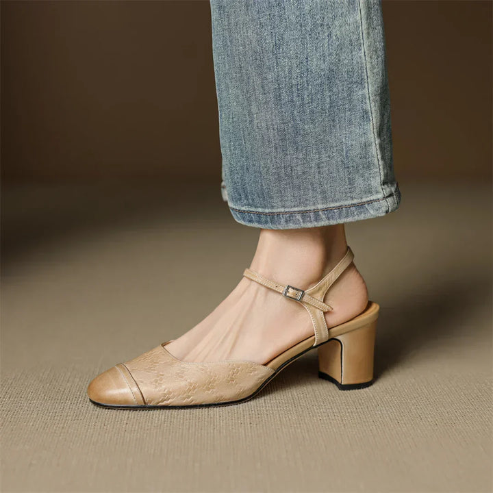 Yolanda - Tacones vintage de cuero