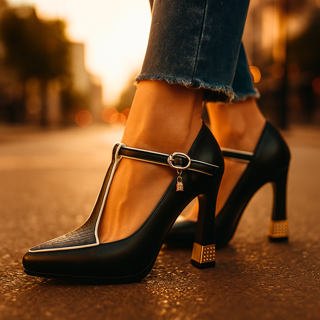 Yolanda - Tacones elegante de cuero