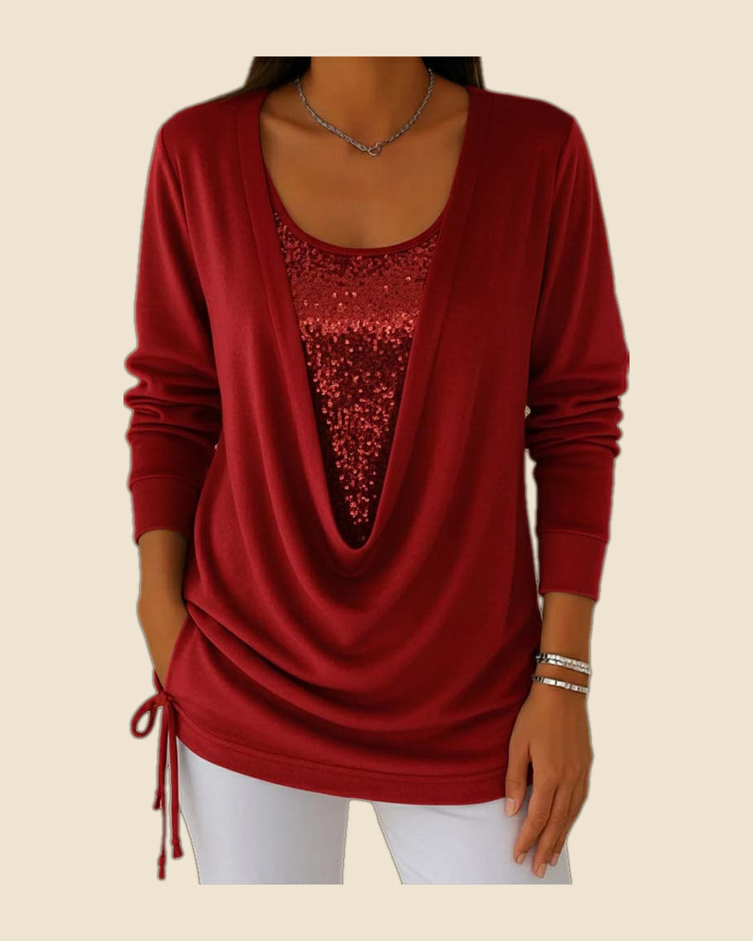 Adela - Blusa cuello redondo de algodon