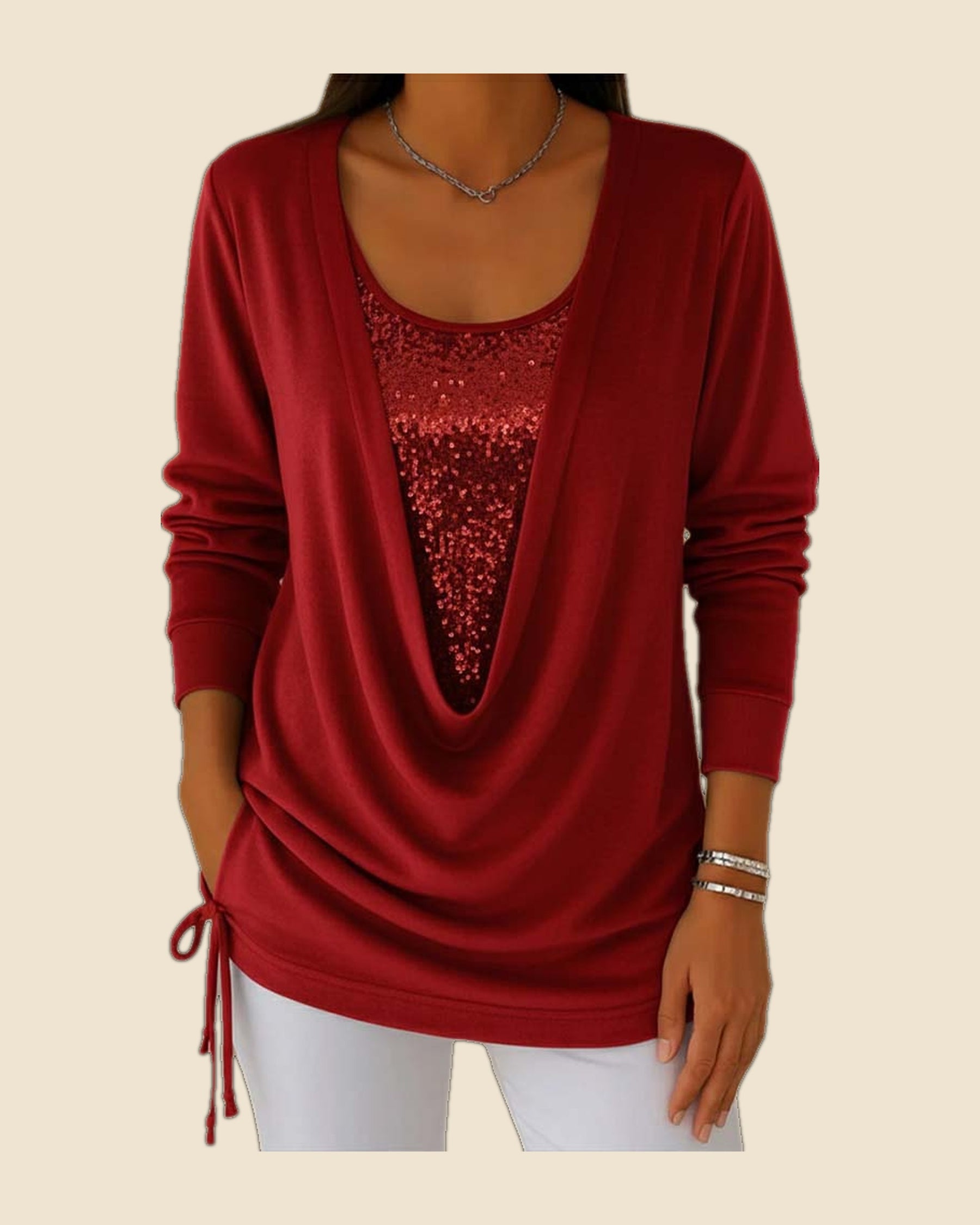 Adela - Blusa cuello redondo de algodon