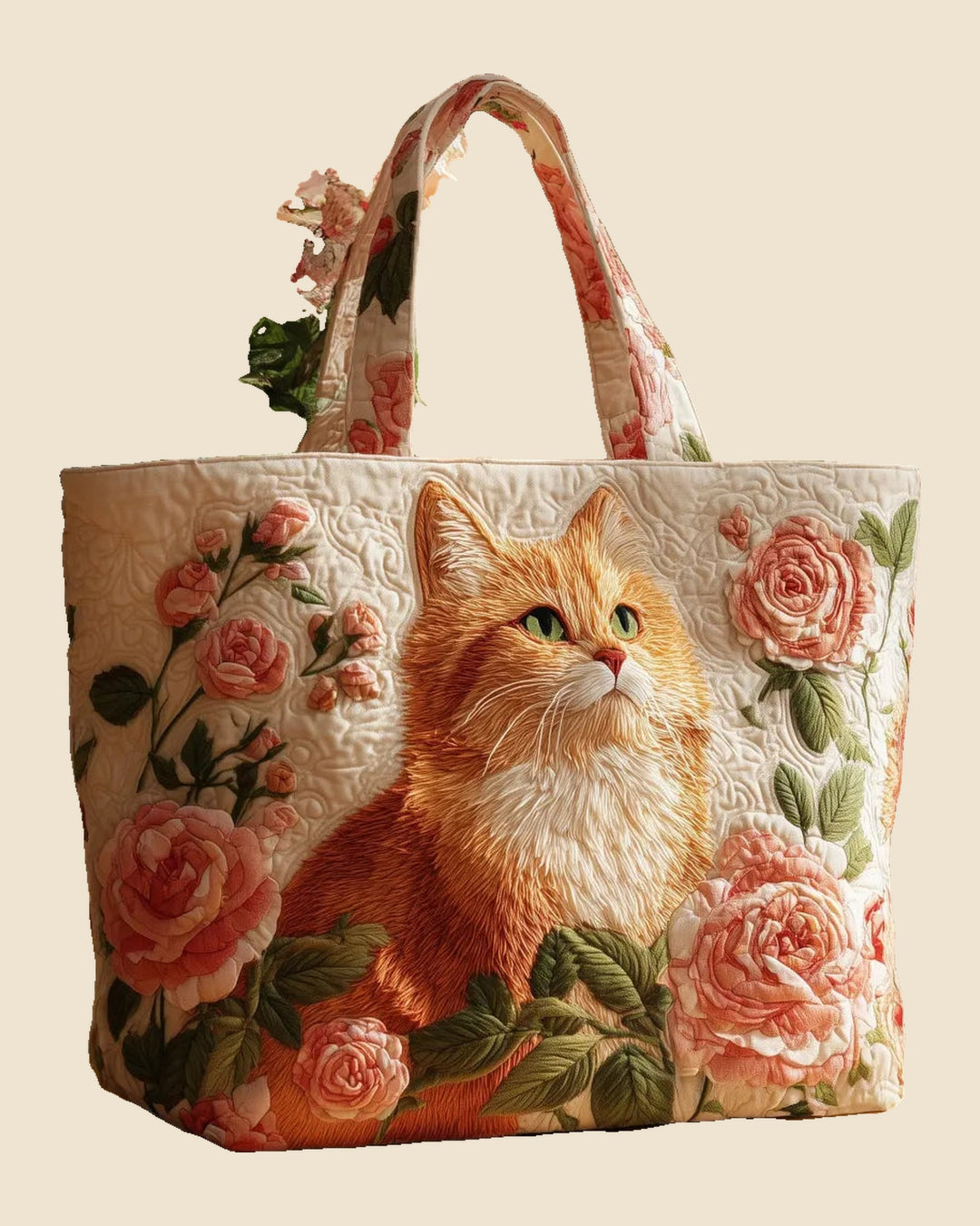 Bolso Gatos Rojos Rosas