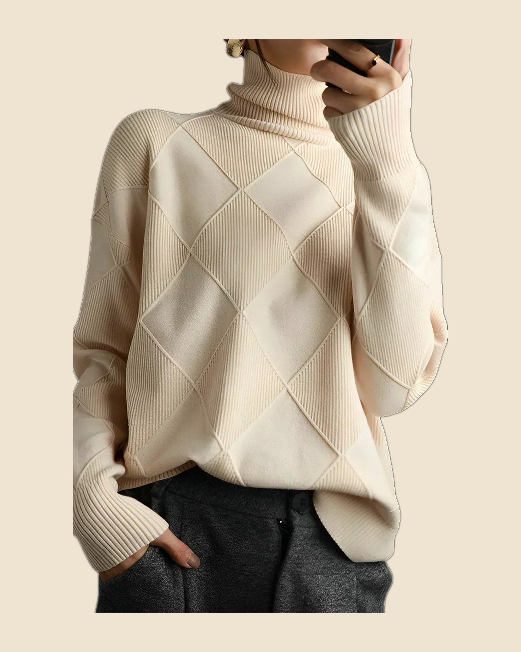 Ana - Jersey elegante cuello alto