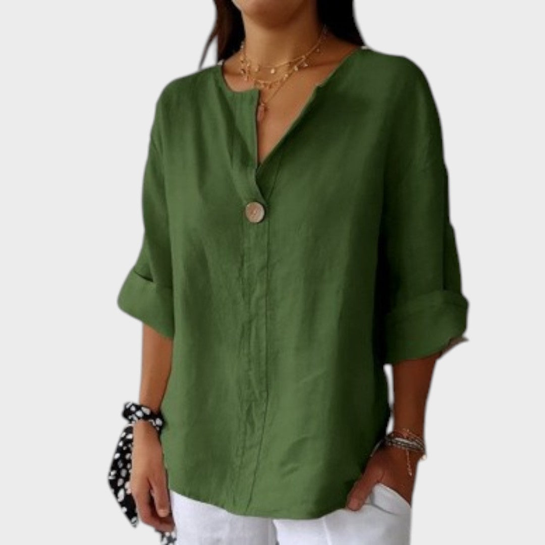 Eva - Blusa elegante cuello en v