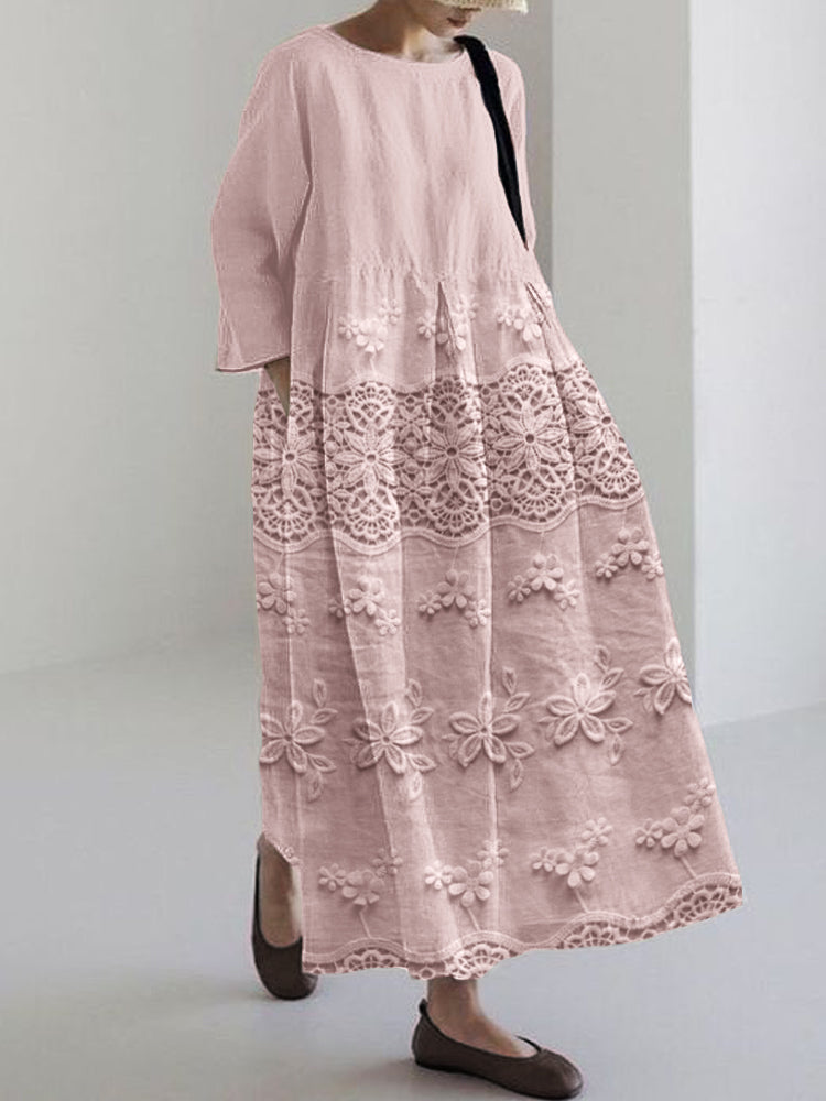 Rosa - Vestido suelto escote