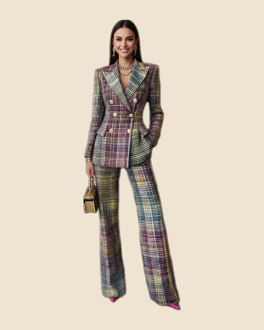 Begona - Pantalon elegante estampado