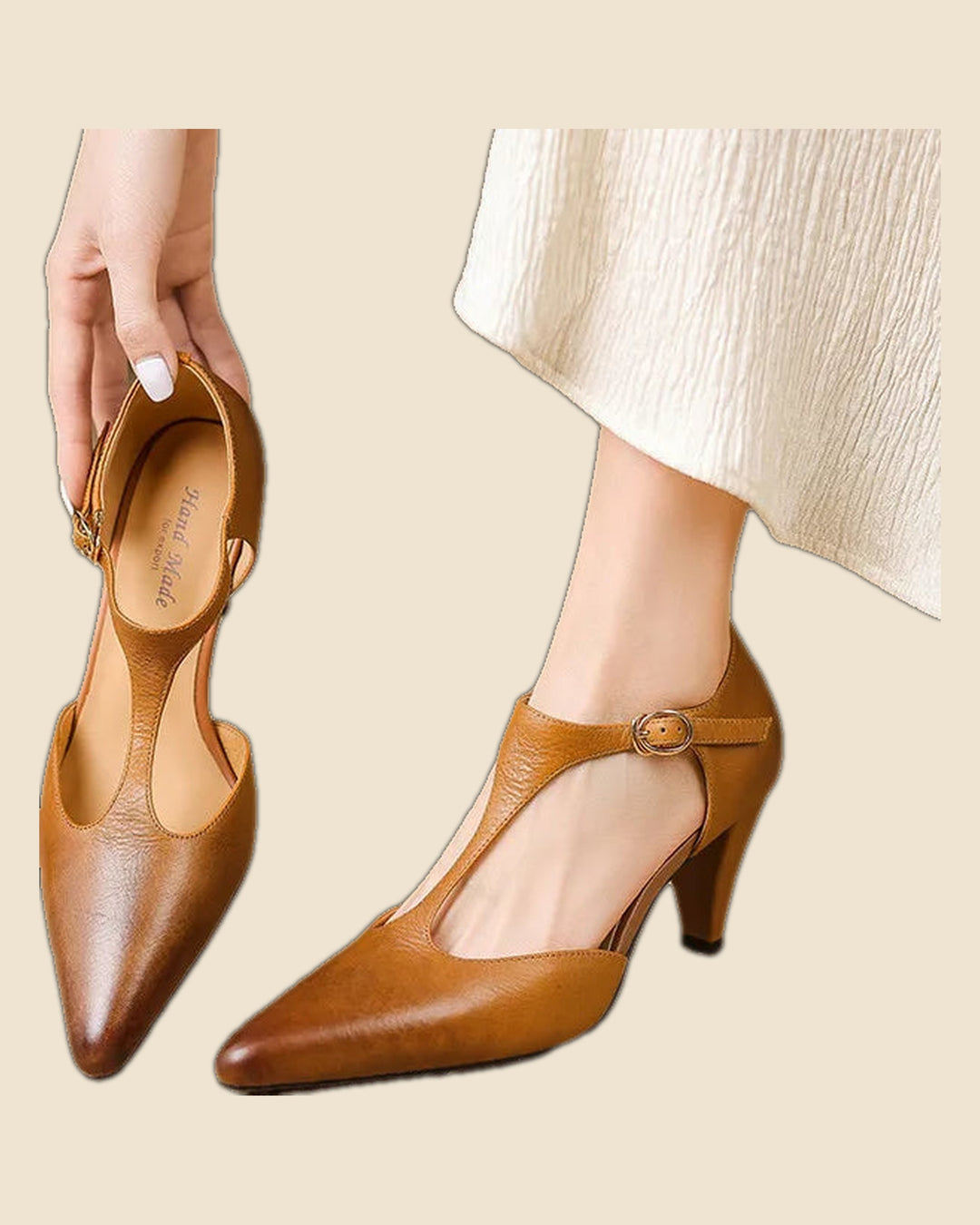 Begona - Tacones elegante de cuero