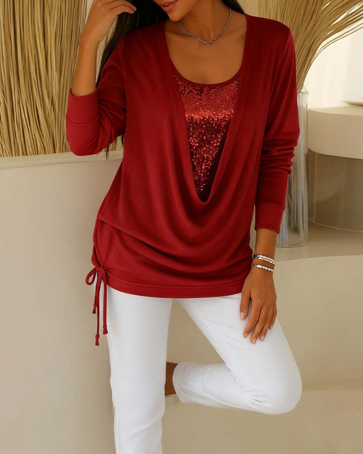 Adela - Blusa cuello redondo de algodon
