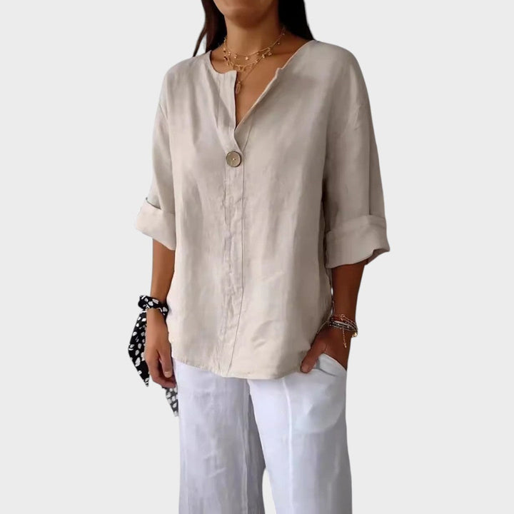 Eva - Blusa elegante cuello en v