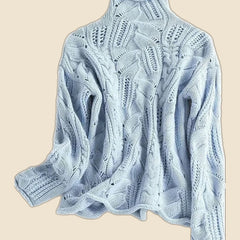 Consuelo - Jersey trenzado cuello alto