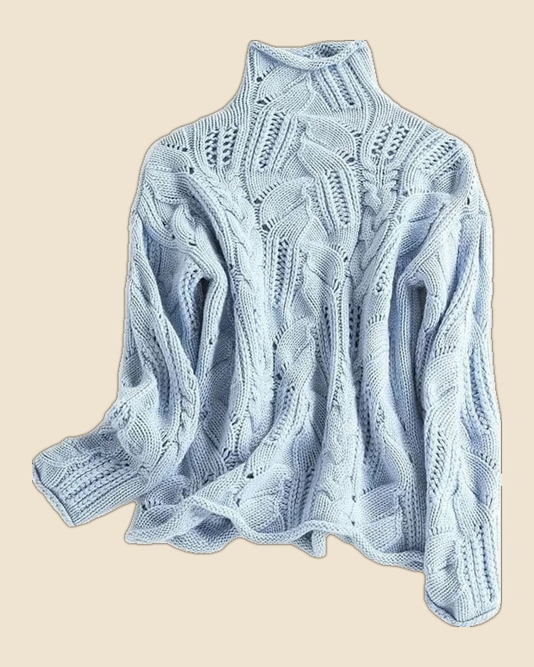 Consuelo - Jersey trenzado cuello alto