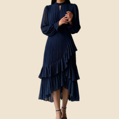 Cristina - Vestido midi plisado