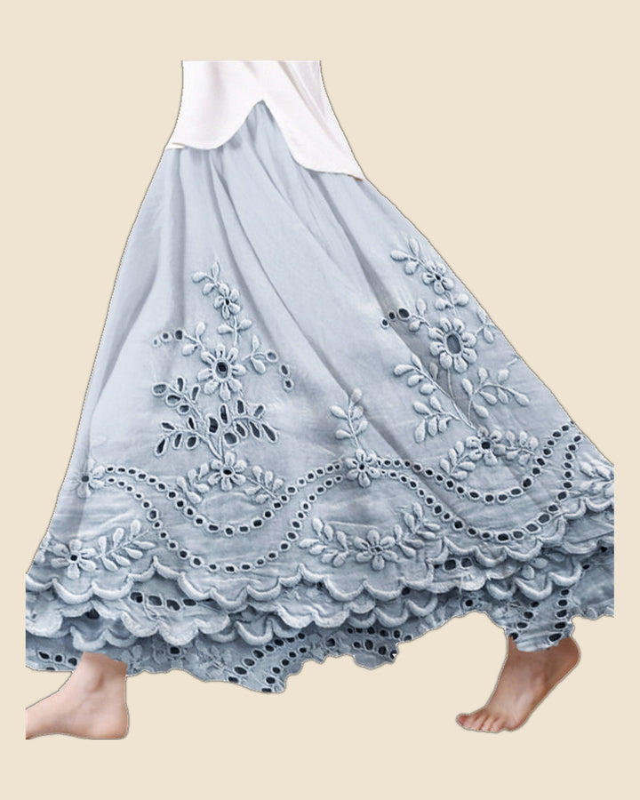 Daniela - Falda maxi bordado