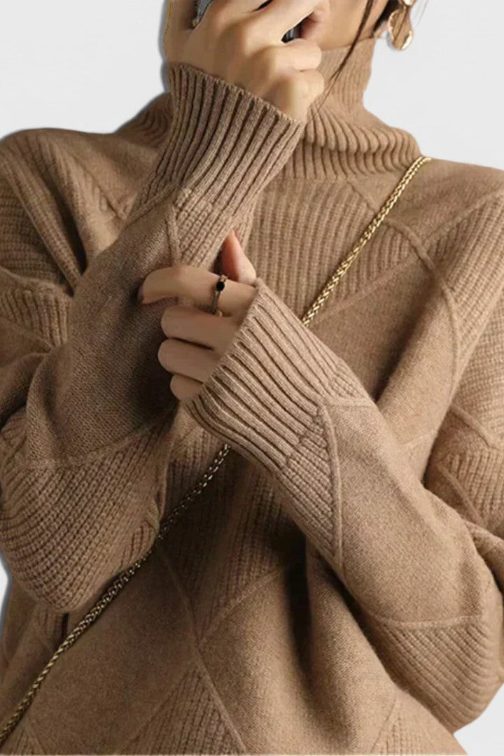 Ana - Jersey elegante cuello alto