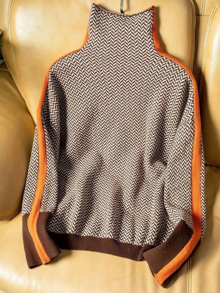 Adela - Jersey elegante cuello alto