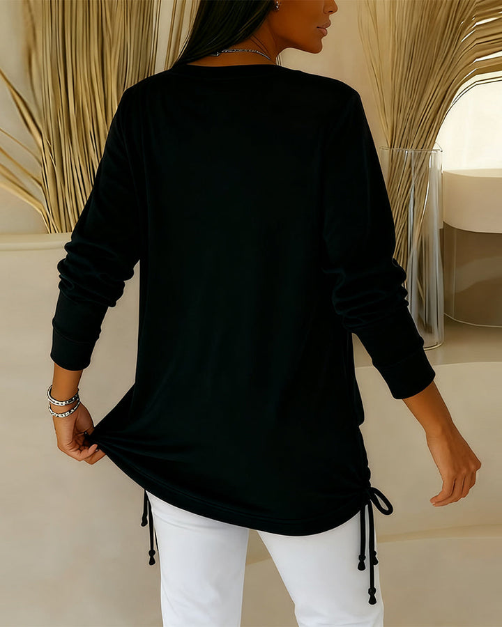 Adela - Blusa cuello redondo de algodon