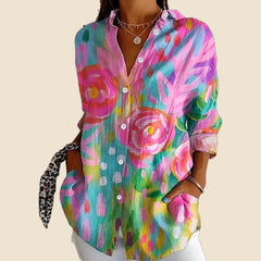Elena - Blusa elegante estampado