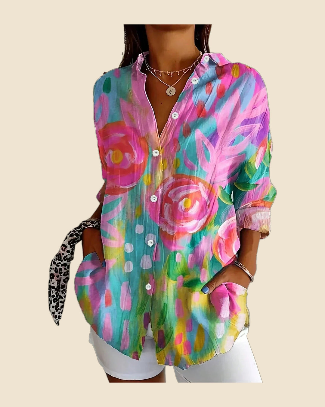 Elena - Blusa elegante estampado