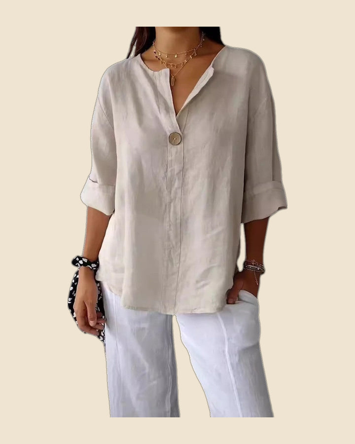 Eva - Blusa elegante cuello en v