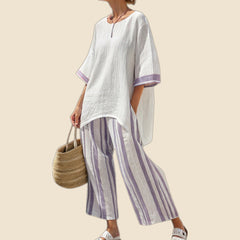Eva - Conjunto trenzado rayas