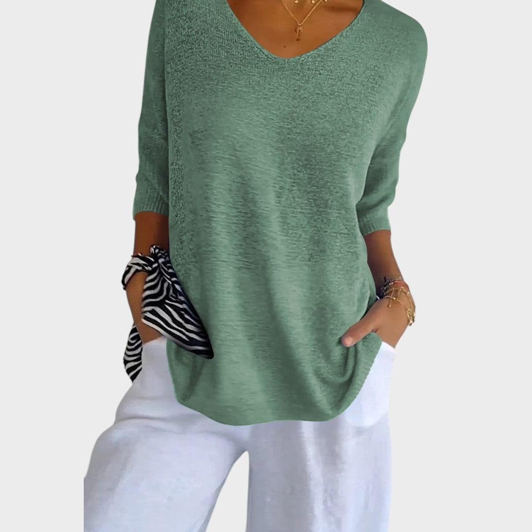Sandra - Jersey elegante cuello en v