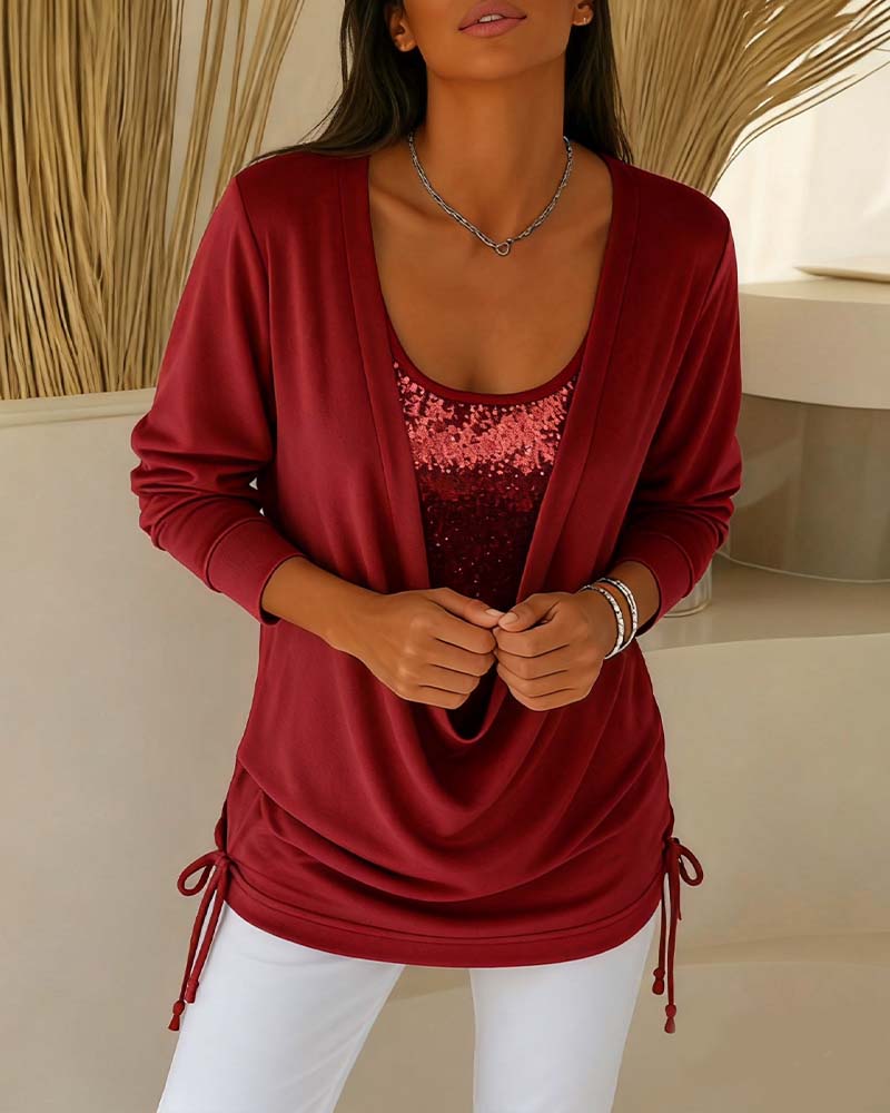 Adela - Blusa cuello redondo de algodon