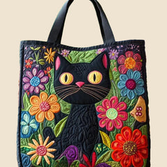 Bolso Gato Negro Flores