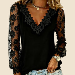 Isabel - Blusa manga larga escote en v