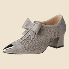 Julia - Tacones con lazo metalica