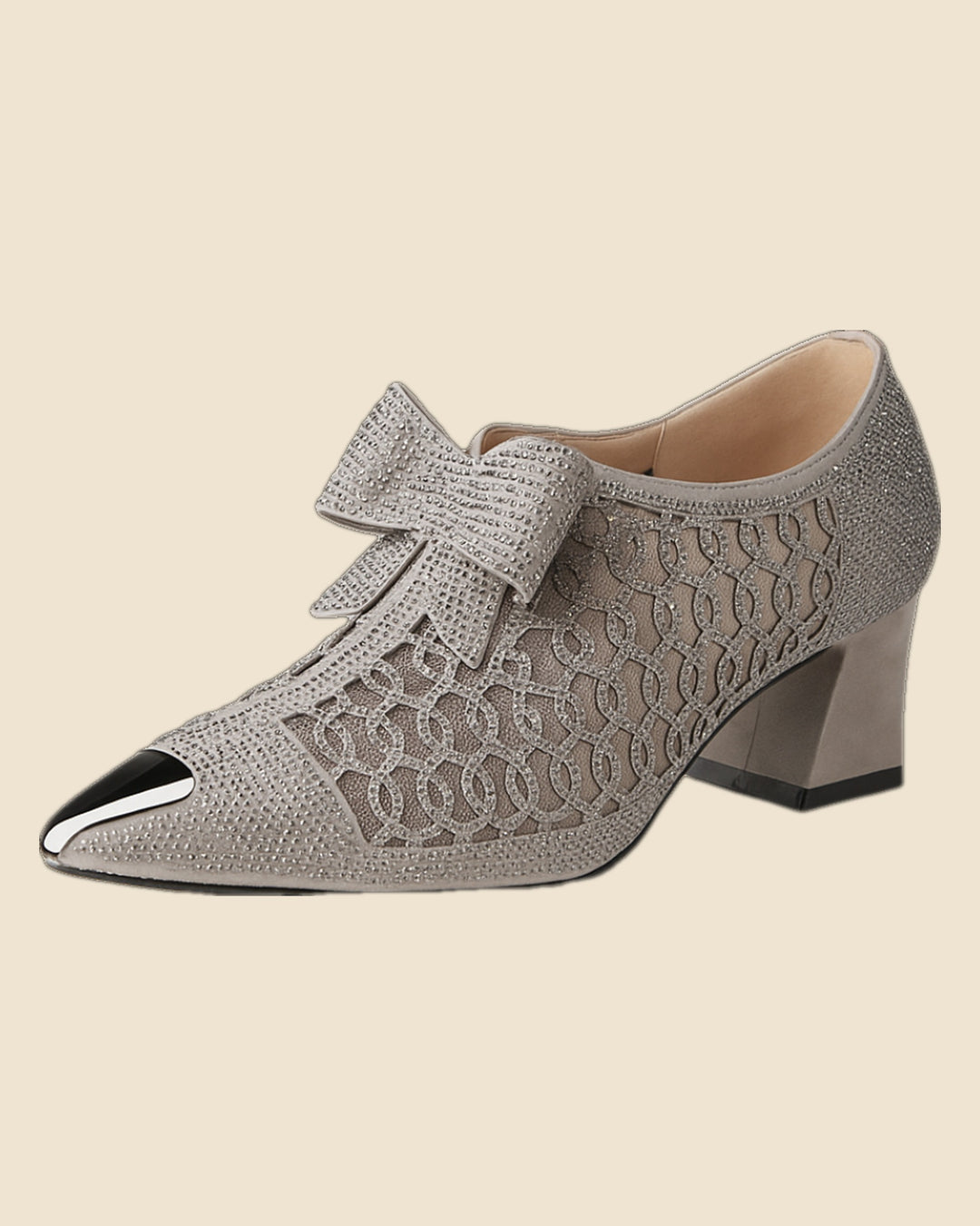 Julia - Tacones con lazo metalica