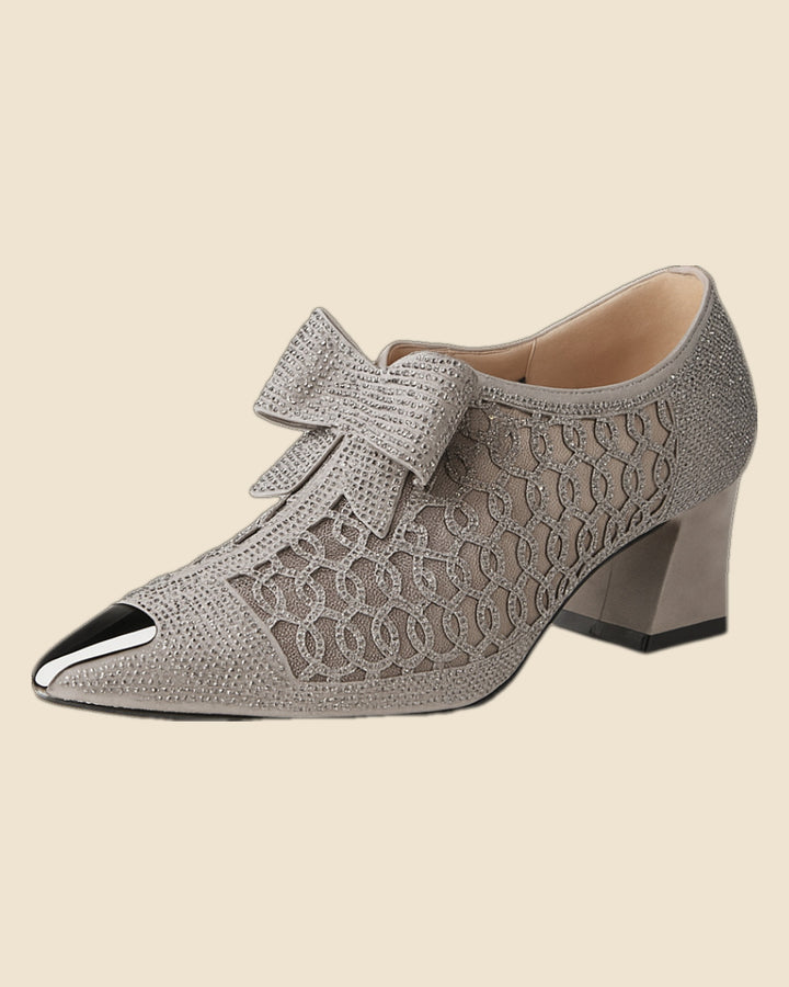 Julia - Tacones con lazo metalica