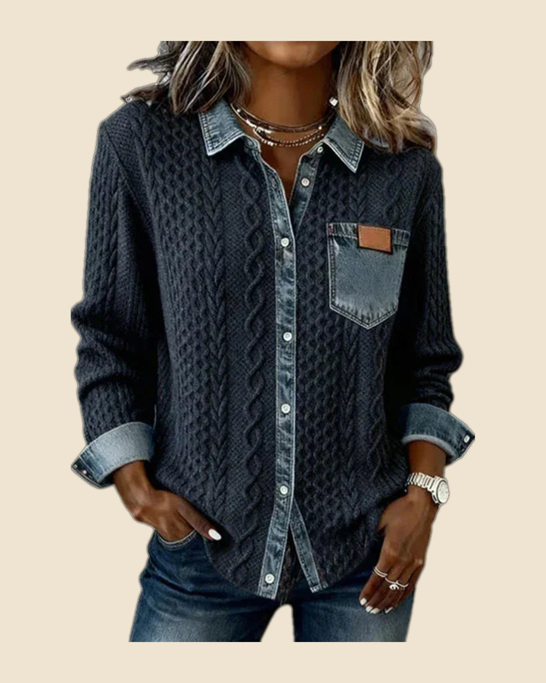 Laura - Blusa trenzado de punto
