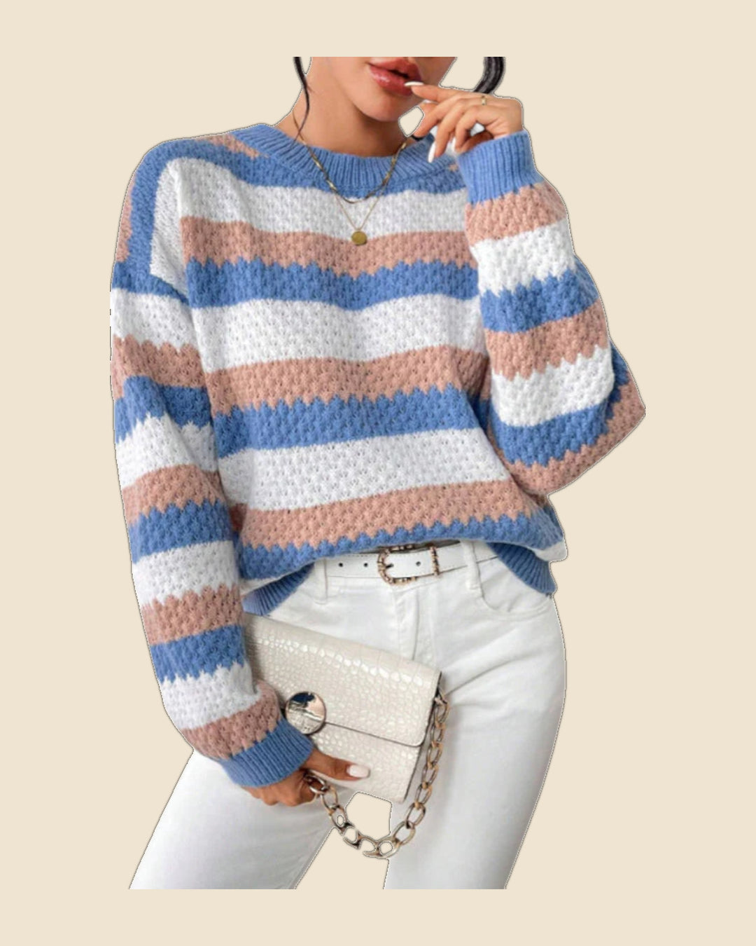 Lorena - Jersey oversized cuello redondo