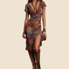 Nuria - Vestido midi plisado