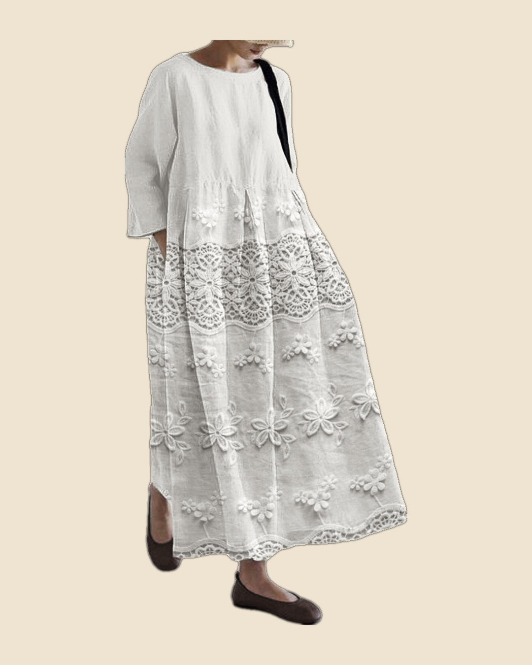 Rosa - Vestido suelto escote