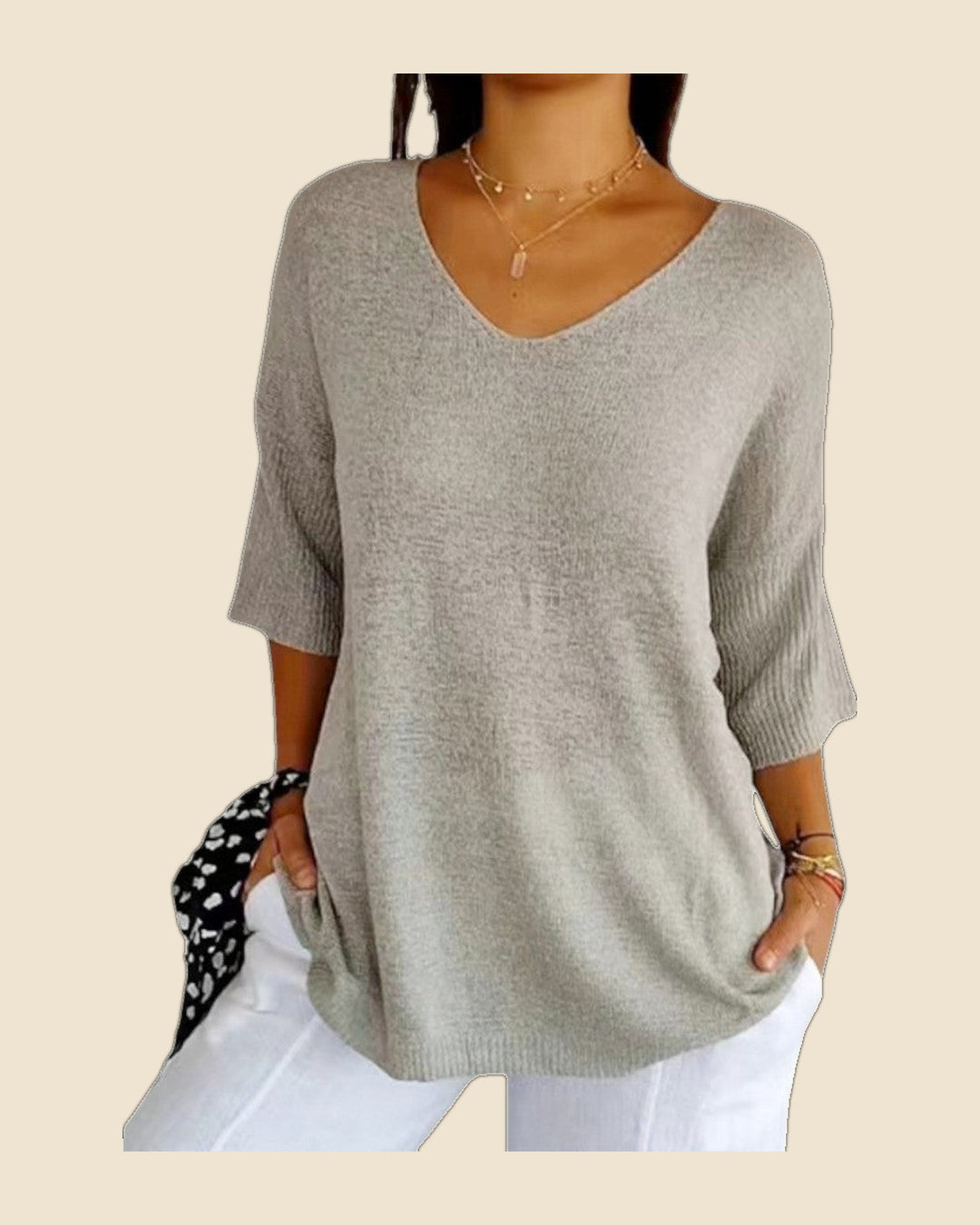 Sandra - Jersey elegante cuello en v