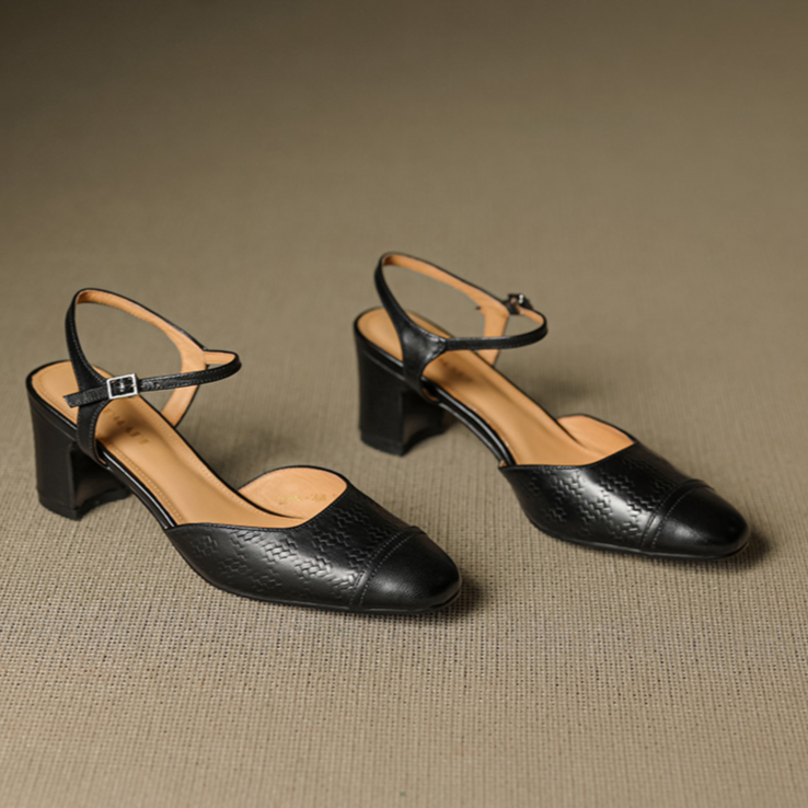 Yolanda - Tacones vintage de cuero