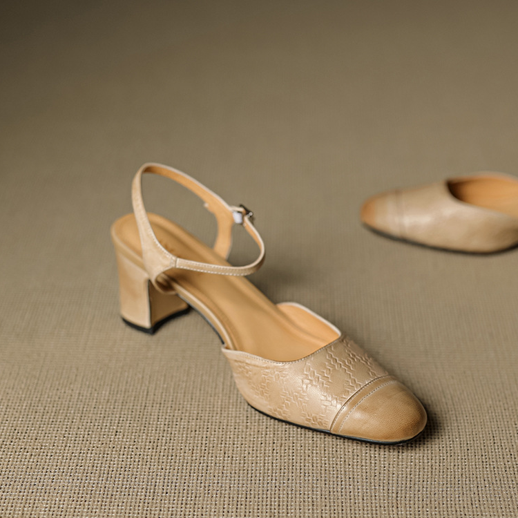 Yolanda - Tacones vintage de cuero