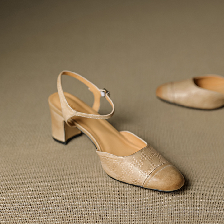 Yolanda - Tacones vintage de cuero